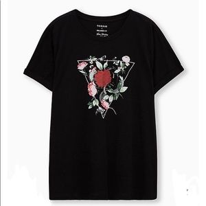Torrid relaxed heritage slub geo botanical tee 2x